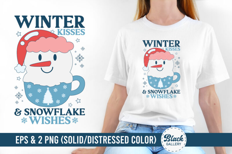 Winter Snowman Sublimation PNG & EPS