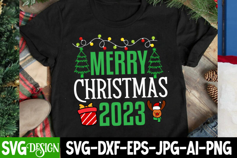 Merry Christmas 2023 T-Shirt Design, Merry Christmas 2023 SVG Design, Christmas SVG,Christmas Sign, Christmas Sublimation , Merry Christmas,