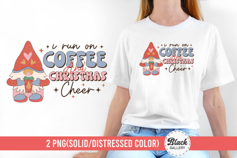 Retro Christmas Coffee PNG & EPS