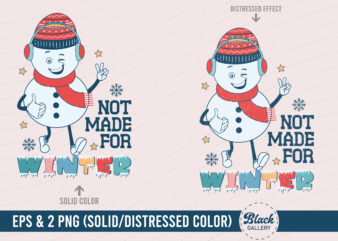 Winter Snowman Sublimation PNG & EPS t shirt design for sale