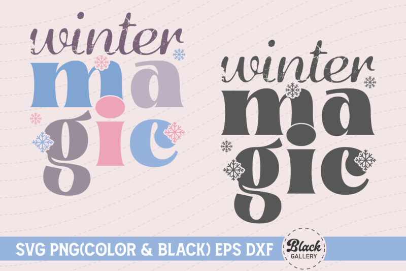 Retro Winter Magic Quotes SVG