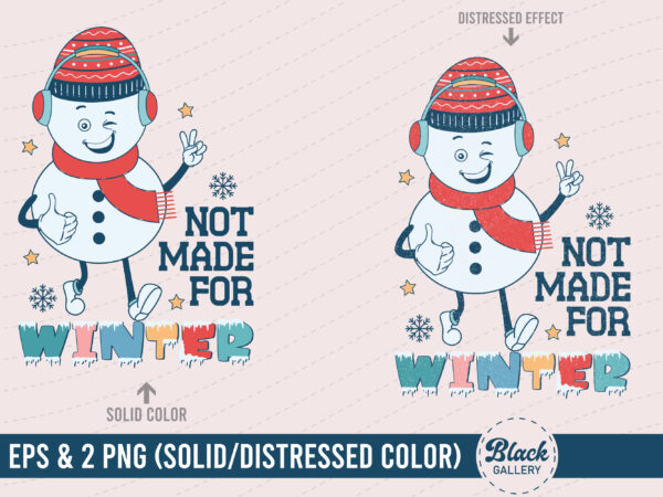 Winter snowman sublimation png & eps t shirt design for sale