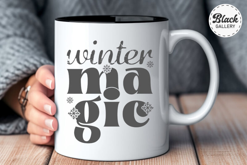 Retro Winter Magic Quotes SVG