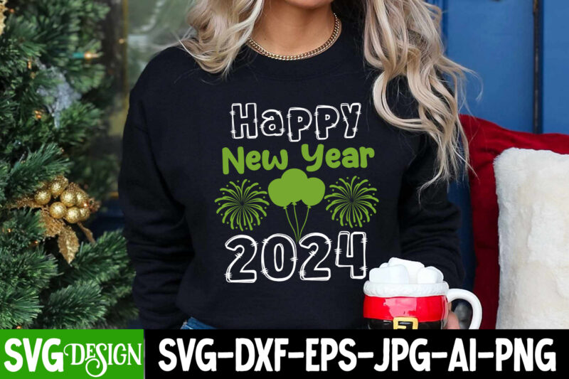 Happy New Year 2024 T-Shirt Design, Happy New Year 2024 Vector design, New Year SVG Bundle,New Year T-Shirt Design, New Year SVG Bundle