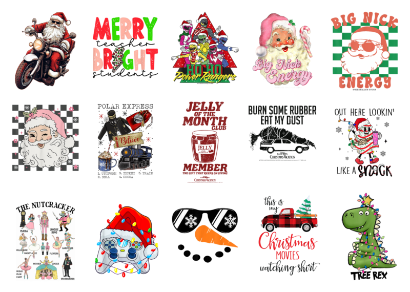 15 Christmas Shirt Designs Bundle For Commercial Use Part 48, Christmas T-shirt, Christmas png file, Christmas digital file, Christmas gift,