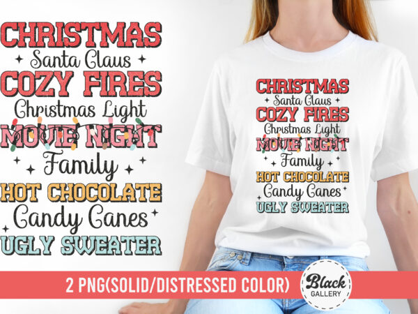 Retro christmas png sublimation t shirt design online