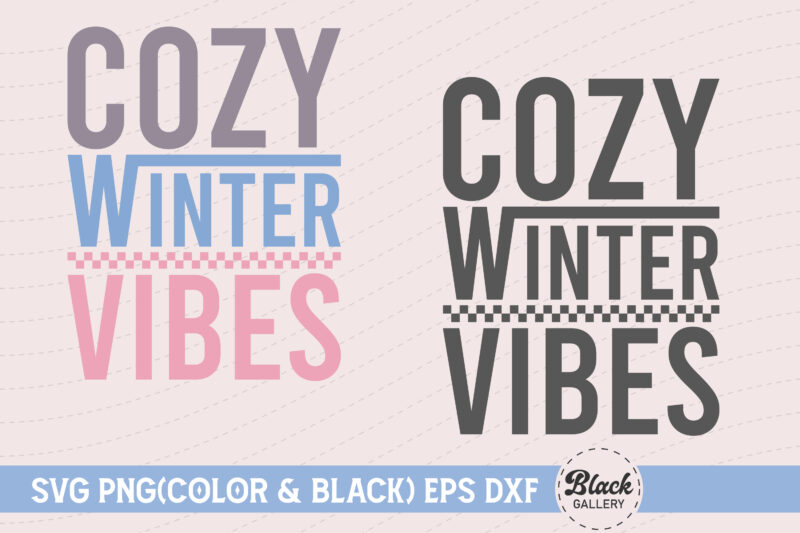 Retro Cozy Winter Vibes Quotes SVG
