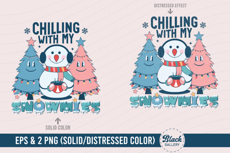 Retro Winter Snowman Sublimation Bundle