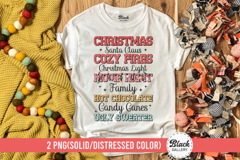 Retro Christmas PNG Sublimation