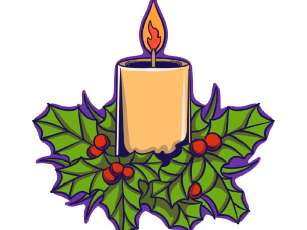 Christmas candle t shirt vector file