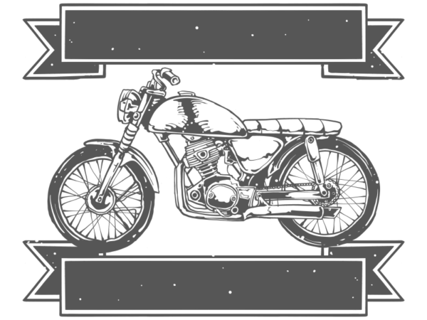 Classic motorcycle t shirt vector file