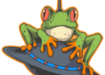 Frog is alien t shirt graphic design