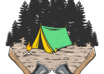 Outdoor camping t shirt design online