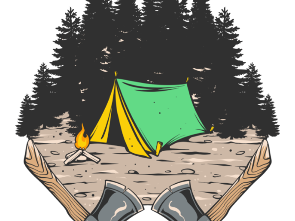 Outdoor camping t shirt design online