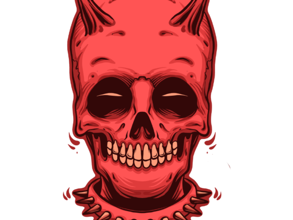 Skull devil t shirt template vector