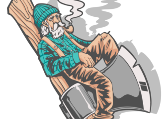 Lumberjack t shirt vector graphic