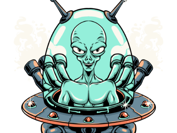 Alien gas t shirt vector