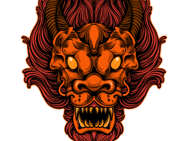 Dragon head t shirt vector illustration