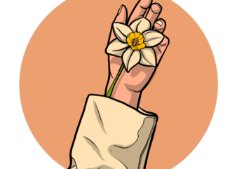 Holding flower