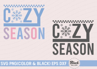 Retro winter quotes svg cozy season