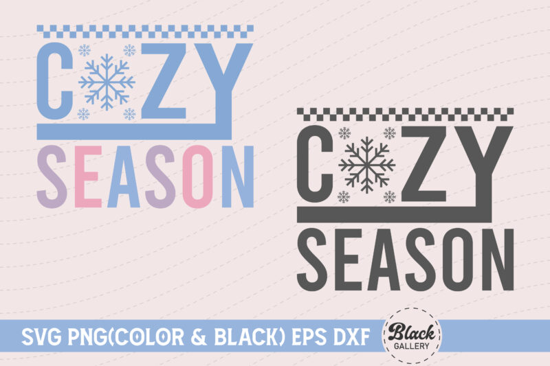 Retro Winter Quotes SVG Cozy Season