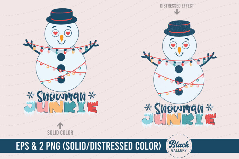 Winter Snowman Sublimation PNG & EPS