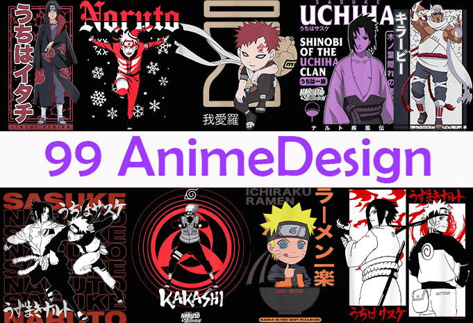 Best selling 269 design anime bundles mix tshirt designs Editable