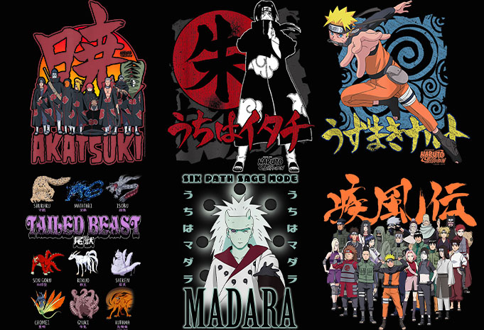 Best selling 269 design anime bundles mix tshirt designs Editable