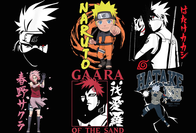 Best selling 269 design anime bundles mix tshirt designs Editable