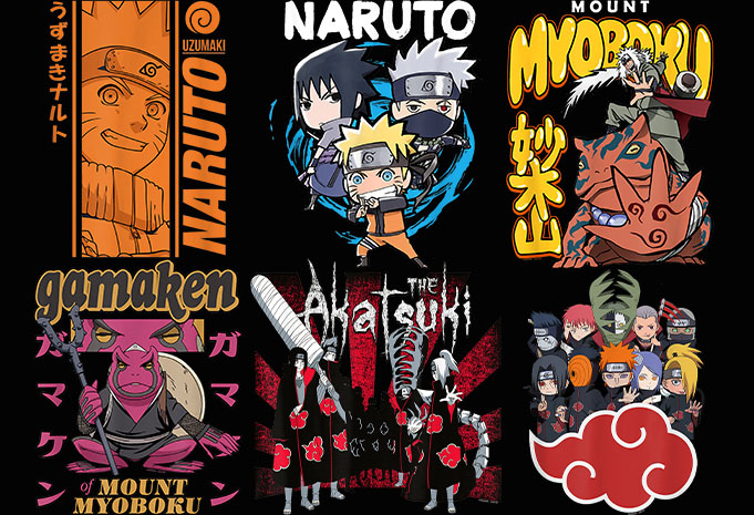 99 Best Selling Naruto T-shirt design Anime bundle part 2 For Sale