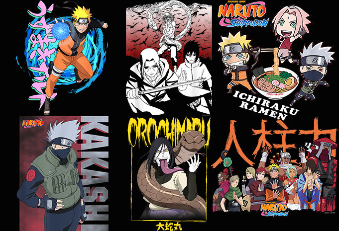 99 Best Selling Naruto T-shirt design Anime bundle part 2 For Sale