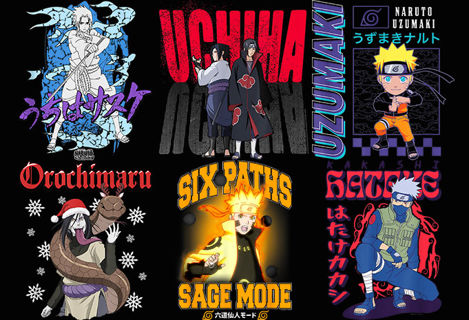 Best selling 269 design anime bundles mix tshirt designs Editable