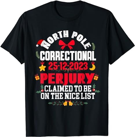 15 North Pole Correctional Shirt Designs Bundle For Commercial Use Part 1, North Pole Correctional T-shirt, North Pole Correctional png file