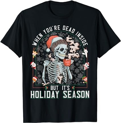 15 Skeleton Christmas Shirt Designs Bundle For Commercial Use Part 6, Skeleton Christmas T-shirt, Skeleton Christmas png file, Skeleton Chri