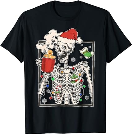 15 Skeleton Christmas Shirt Designs Bundle For Commercial Use Part 6, Skeleton Christmas T-shirt, Skeleton Christmas png file, Skeleton Chri