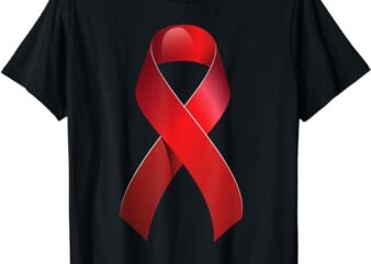 AIDS Awareness Red Ribbon HIV Support Family Love T-Shirt