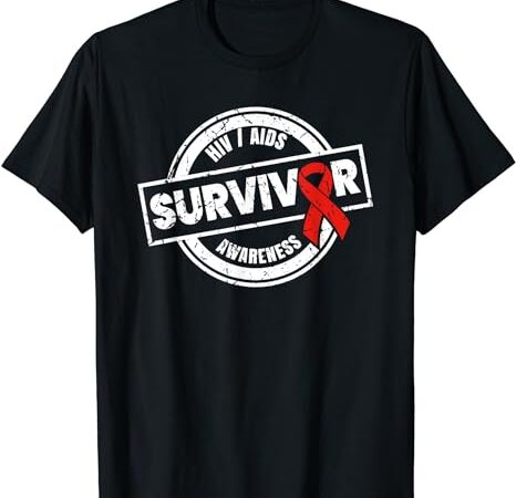 Aids hiv awareness month tshirts survivor aids awareness t-shirt