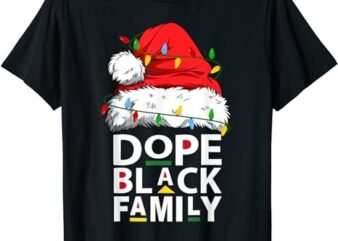 African Dope Black Family Afro Team Santa Matching Christmas T-Shirt
