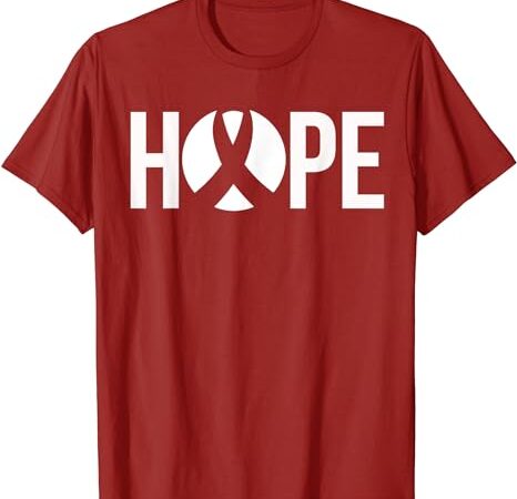 Aids awareness shirt hope hiv aids awareness red ribbon t-shirt