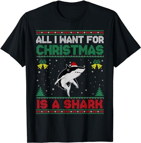 15 Christmas Shark Shirt Designs Bundle For Commercial Use Part 1, Christmas Shark T-shirt, Christmas Shark png file, Christmas Shark digita
