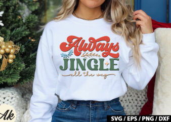 Always jingle all the way Retro SVG