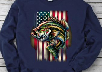 American Flag Fish, Funny Fishing Shirt, Fishing Lover Shirt, Fishing Gift Shirt, Gift For Fisherman PNG File