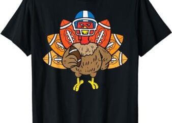 American Football Player Turkey Thanksgiving Day Sport Gift T-Shirt