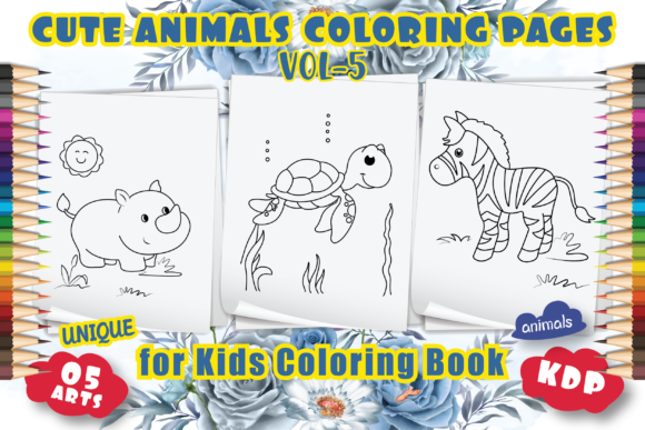Animals coloring page for kids vol-5 t shirt vector