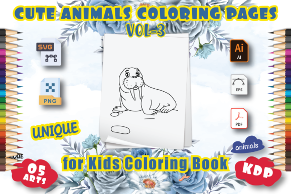 Animals Coloring Page for Kids Vol-5