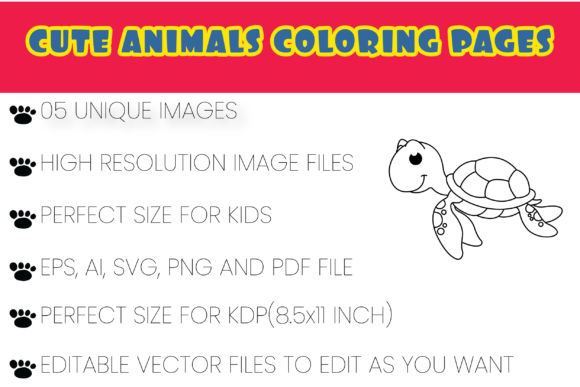 Animals Coloring Page for Kids Vol-5