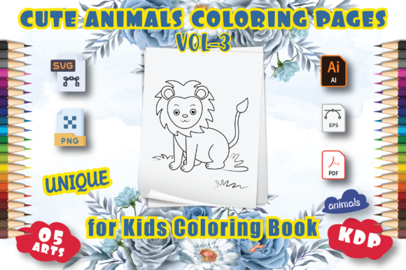 Animals Coloring Pages for Kids Vol-4
