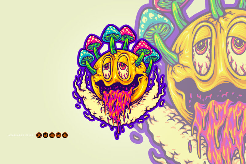 Tripping smiley emoticons psychedelic mushrooms