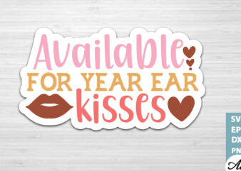 Available for year ear kisses Stickers Design