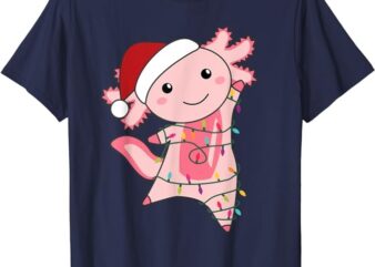 Axolotl Christmas Fairy Light Christmas Axolotl T-Shirt